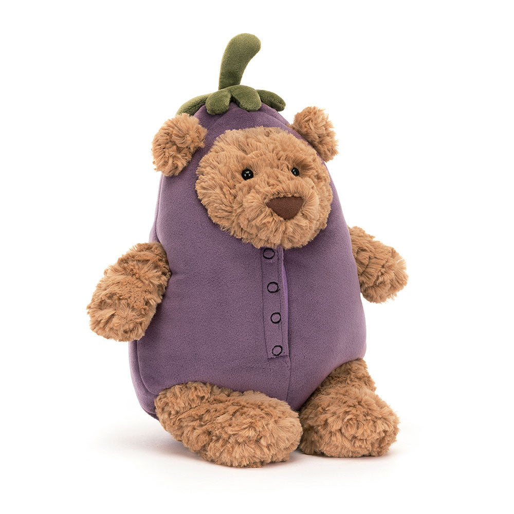Jellycat Bartholomew Bear | Eggplant