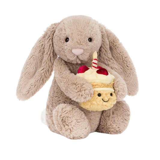 JELLYCAT Bashful Beige Bunny Birthday